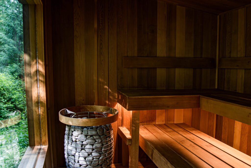 Nordic Sauna at Solace Organic Spa, Salt Spring Island, BC